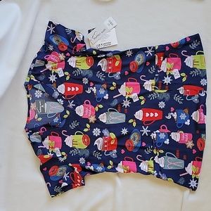 Womens Christmas scrub top